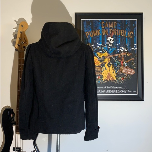 Hot Topic Peacoat with Faux Bone Closures - Picture 2 of 5